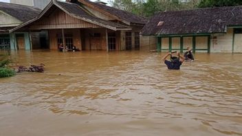 Floods Hit A Number Of Villages In The Interior Of North Barito, Central Kalimantan
