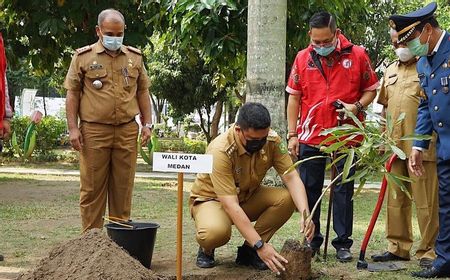 Bentuk Syukur HUT Damkar, Bobby Nasution Tanam 2.000 Bibit Pohon